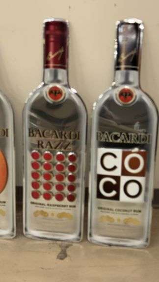 Bacardi Decorative Wall Art Set, Limon, O, Razz, Coco Metal Signs