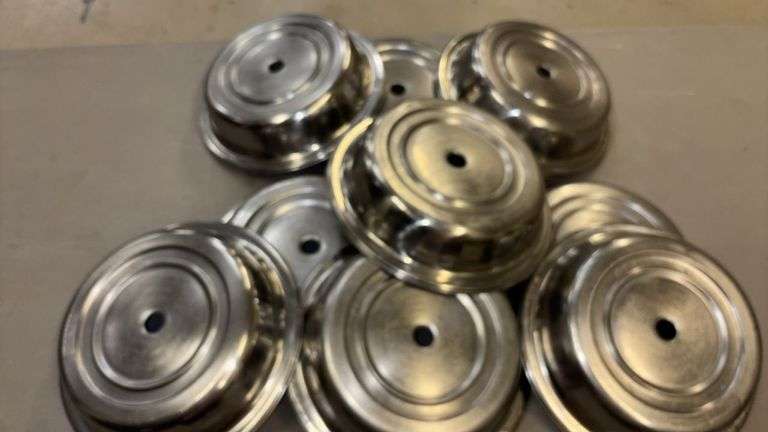 Large Group of Stainless Plate Covers