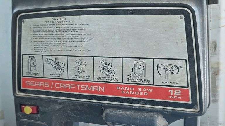Sears Craftsman 12" Band Saw Sander, Corded Electric, 120V