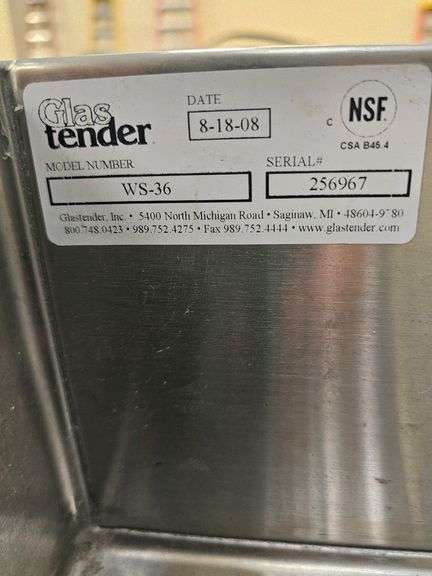 Glastender WS-36 Stainless Steel Workstation