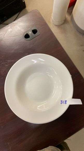 White Porcelain Dinner Bowls, 11" Diameter