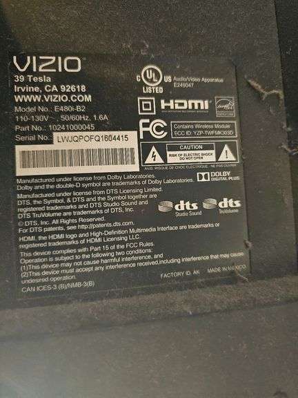 Vizio D-Series 39" LED TV, Model D39h-D0