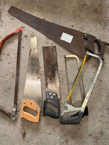 Mixed Hand Saws Collection, Steel Blades, Wood & Plastic Handles