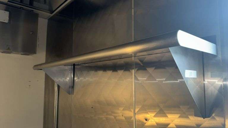 Stainless Steel Wall Shelf, 72"x18"x36", Wall-Mounted