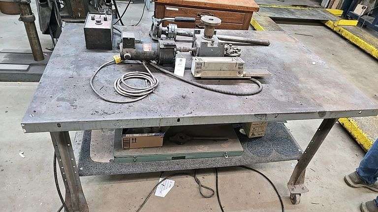 Metalworking Machine Table Tool Attachment with Control Box