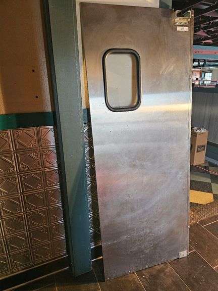 Stainless Steel Double Swing Door, 36" x 77", Serial #1829010-1-1