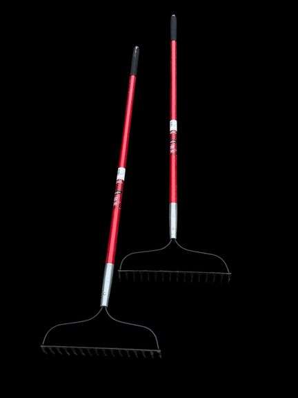 ACE Heavy-Duty Bow Rake, Fiberglass Handle, Metal Head, 16 Tines