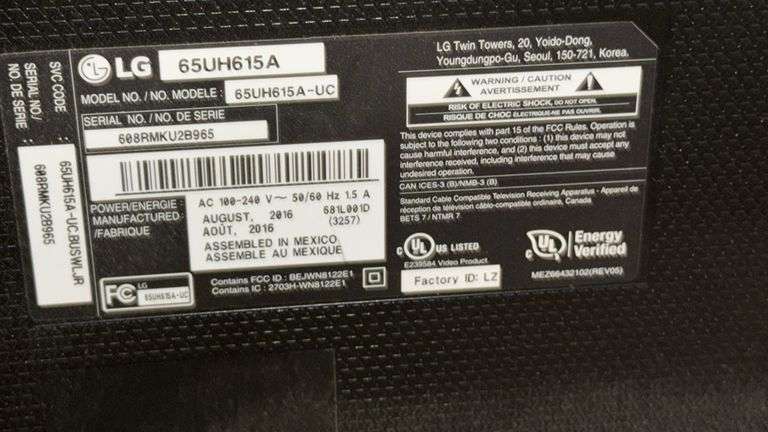 LG 65UH615A 65-Inch 4K UHD LED Smart TV with webOS 3.0