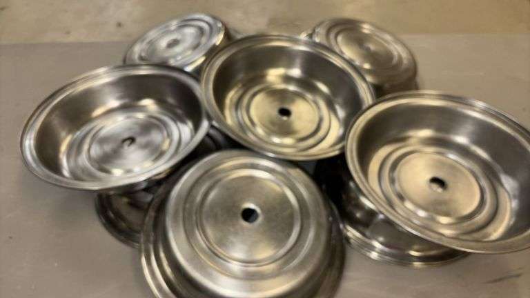 Large Group of Stainless Plate Covers