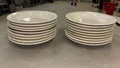 Syracuse China Dinner Plates, White, Made in USA, Ceramic/Porcelain