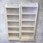 White Bookshelves with 5 Shelves, Dimensions 25"x10"x67" and 23"x10"x63"