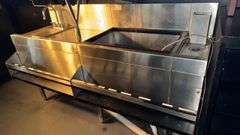 Glastender Bar Glass Washer/Sink Unit, Stainless Steel, 6'x24"x37"