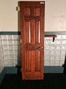 6-Panel Interior Door, Dark Brown, Left Hand Open