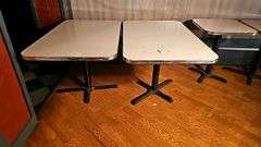 Rectangular Restaurant Tables, 30 x 48 x 29 inches, Metal Pedestal Base
