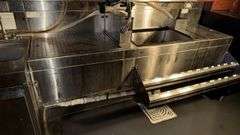 Commercial Stainless Steel Bar Sink Station, 94.5" Long