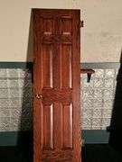 6-Panel Interior Door, Dark Brown, Left Hand Open