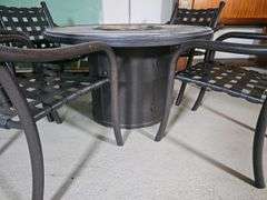 Tropitone Outdoor Fire Pit Table Set