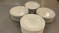 Homer Laughlin China 10" Dinner Plates, White Porcelain, USA