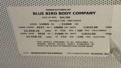 2010 Blue Bird BB Conventional Bus, VIN # 1BAKGCPH7AF268604