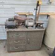 Belt Sander Station, Belts with Magnetek Universal Electric Motor, 1 HP, 1725 RPM, 115V, Single Phas
