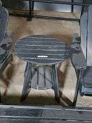Black Outdoor Patio Furniture Set, Adirondack style
