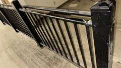 Black Metal Handrail and Barrier (connected)