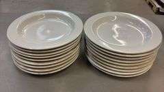 Syracuse China Dinner Plates, White, Made in USA, Ceramic/Porcelain
