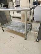 Stainless Steel Work Table, One Shelf, Open Base