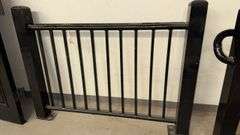 Black Metal Railing with Attached Handrail 58" x 42"