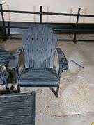 Black Outdoor Patio Furniture Set, Adirondack style
