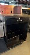 Black Storage Cabinet with Drawer, 24"x24"x36"