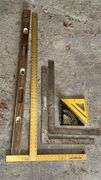 Goldblatt Carpenter's Square Set with Level, Metal and Plastic, Angle Measurements