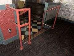 Metal Stair Railings, Red, 24 x 28 x 38 Inches, Indoor Use