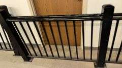 Black Metal Handrail and Barrier (connected)