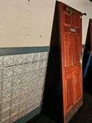 Wooden Door, 6-Panel, 36"x79", Right Swing, Brass Hardware
