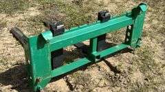 Titan Attachments Pallet Fork Attachment, Skid Steer Quick Attach, Green