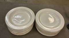 Syracuse China Dinner Plates, White, Made in USA, Ceramic/Porcelain