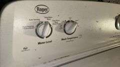 Roper Washer and Dryer Set, Multiple Settings, White, High Efficiency