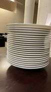 White Ceramic Dinnerware Set, 8" Diameter