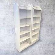 White Bookshelves with 5 Shelves, Dimensions 25"x10"x67" and 23"x10"x63"