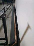 Black L Shaped Railing with Countertop