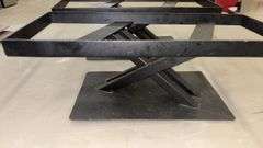 Metal & Melamine Serving Bases, Black, X Cross Style, 20" x 10" x 6 1/2""