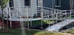 27' Aluminum Wheelchair Ramp, Modular, Mesh Design
