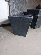 Black Polypropylene Planter Pots, 20x20x21 inches, Set of 3