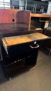 Black Storage Cabinet with Drawer, 24"x24"x36"