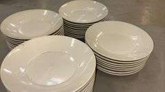 Homer Laughlin China 10" Dinner Plates, White Porcelain, USA