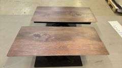 Metal & Melamine Serving Bases, Black, X Cross Style, 20" x 10" x 6 1/2""