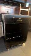 Black Rolling Storage Cabinet, 24"x24"x36", Wood