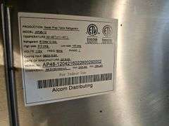 AP48-12 Commercial Refrigerated Prep Table, 48"x31"x45", 115V, Serial: AP48-1204216202602090002