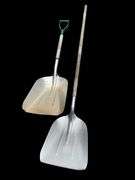 Pair of Aluminum Snow Shovels with D-Grip Handle, Wood & Plastic